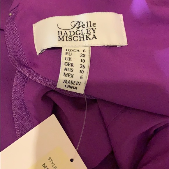 NWT Belle by Badgley Mischka purple formal gown, 6 - Picture 2 of 7